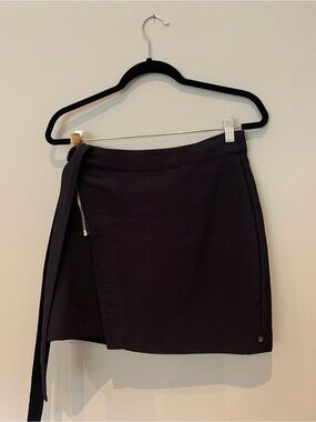 Scotch & Soda Navy Wrap-Front Mini Skirt